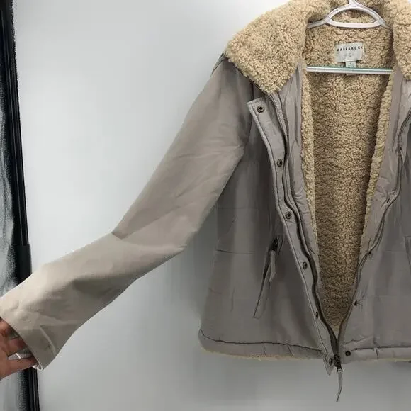 Anthropologie MARRAKECH Tia quilted Sherpa jacket cottage core prairie casual